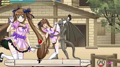 cute chick having sex with monsters dudes in twintail magic act hentai ryona game new gameplay
