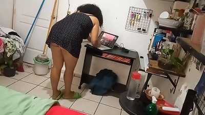 aged milf Cleaning Her apartment 3