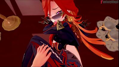 Mavuika nailing in Jean Ìs office | trio | Genshin impact | full & pov on Sheer & PTRN: Fantasyking3