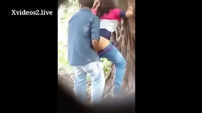 college nymph in Park