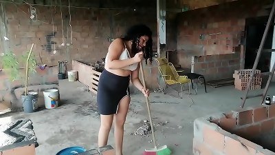 I blackmail my worker to munch my older snatch