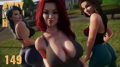 AWAY FROME HOME #149 &bull; three big-chested goddesses up for grips