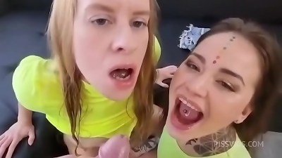 [WET] Ukrainian Nikki Riddle & Russian Mari Galore : "Make Love, not war = 'peace' in my mouth" - porno WITH A MESSAGE!