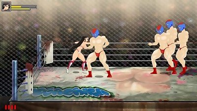 adorable lady has sex with monster guy in porn game