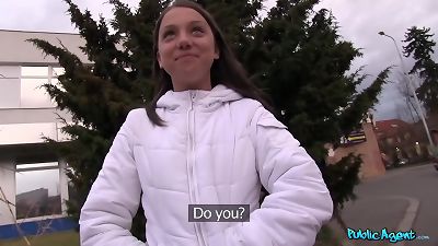 PublicAgent - teen university babe with tight petite figure experiences her first enormous stiffy in hotel room