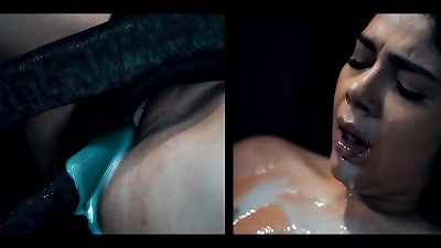 Real life manga porn - Valentina Nappi Is ravaged the hell out by Alien Monster