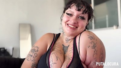 PutaLocura - huge-chested punk plumper Deedee chatting and penetrating hard with Torbe