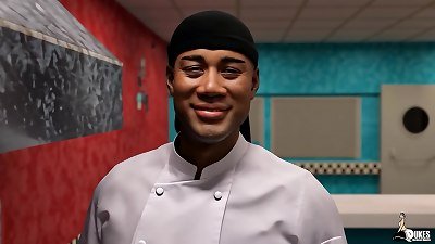 old Waitress takes some fat bbc for a raise.