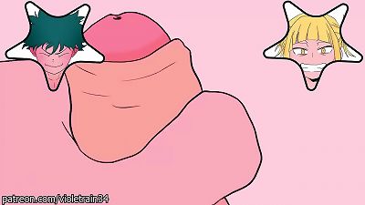 Deku masturbates then plumbs Himiko Toga