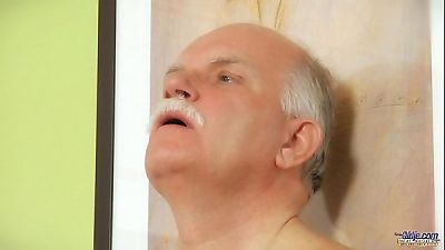 lucky older servant romping crazy young dame