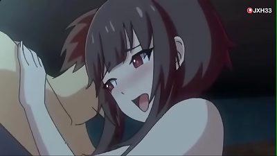 Megumin and Kazuma have powerful fuck-fest