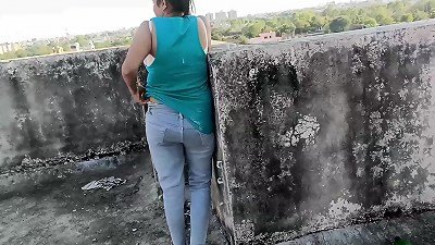 Seduced a magnificent damsel standing on the terrace and smashed her in the room. In Hindi voice.