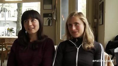 Ersties: magnificent lezzie friends try Something new By Wearing a string On