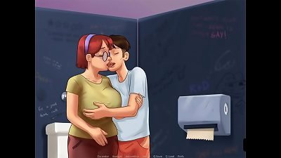 Summertime Saga ep 56 - playing in secret with the shy and highly busty geek