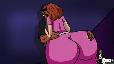 mother walks in while big black cock ravages big shoe mega-bitch