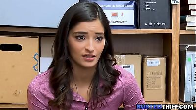 cute teen tears up Security To Avoid prison