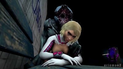 Gwen Stacy x Demogorgon Breeding ("Something's A tiny Strange")