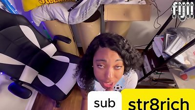 fijii get face fuck real good fat ass black 18YO twerk on my man meat