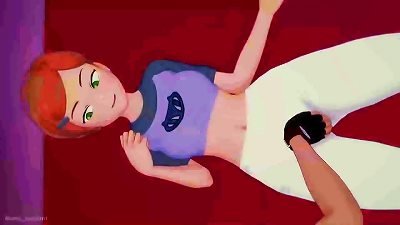 Gwen wants to stroke a giant jizz-shotgun (hentai) (adult version)