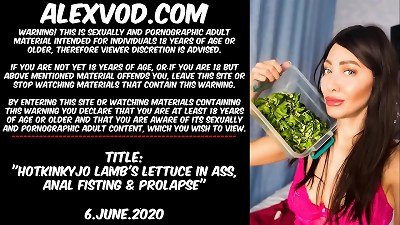 Hotkinkyjo lamb's lettuce in ass, rectal fisting & mini-rosebud
