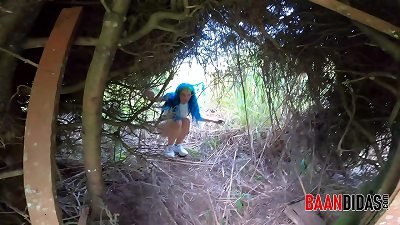 teen enters someone else's property and the owner smashes her