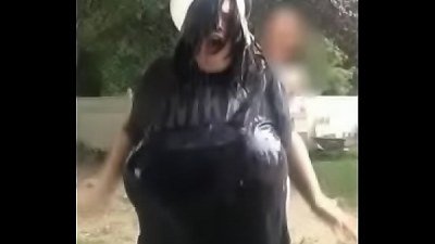 18yo bouncing enormous wet boobs on Instagram