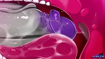 huge-titted Amazon inhales meaty Ogre jizz-shotgun and Makes Him jizz twice