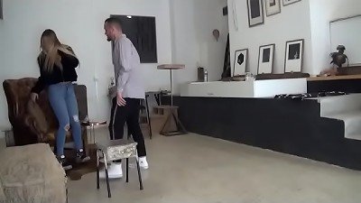 blond Catalina wants to drill her way to the top.