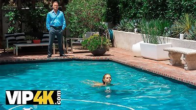 DADDY4K. dame likes taboo sex with BFs father on molten summer day