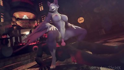 unshaved Yiff Halloween animations compilation [HD]