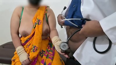 doctor checking telugu aunty jugs