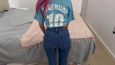 My neighbor from Argentina calls me to record her masturbating, I go to her mansion and she is in extrimely inviting tight jeans