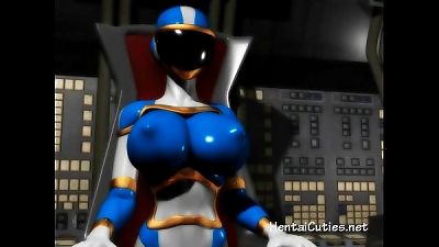 hentai whore in stunning latex suit