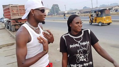 horny Portharcourt woman meets a stranger on the street for the first time and goes after him home to have some wet snatch pounding and cumshots