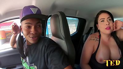 A car date with the national porn starlets - Soraya Carioca - Manddy May - Teh Angel - Wanessa Boyer