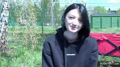 GERMAN SCOUT - first anal bang-out for skinny female Madison Quinn at Lost Place casting