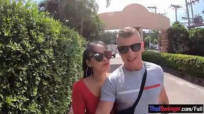 immense titties Thai unexperienced girlfriend horny oral pleasure and naughty fuckin' on top