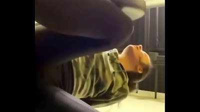 sex-positive teen stretches legs At Gym While older boys watch