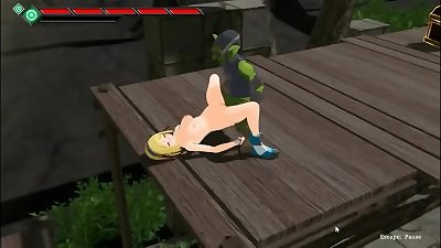 Pretty blond has hookup with goblin in wiz.lil action porn anime ryona game