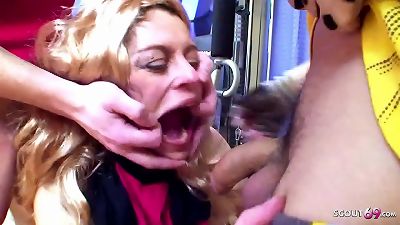 slim old mother tempt to three-way dp hookup by two young dudes