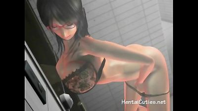 manga porn teen in beautiful lingerie stroking