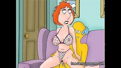 Griffins and Simpsons parody anime