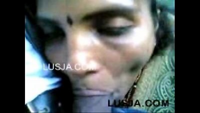 Maid deepthroats owner cock in car