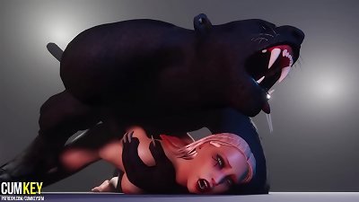 scorching stunner buddies with fur covered Monster | ample penis Monster | 3d porno nasty Life