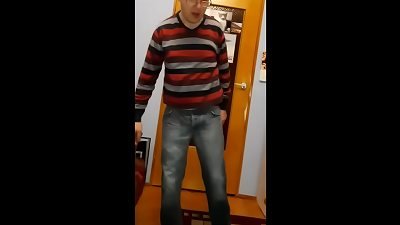 Striptease and onanism of a youthful stud with a small Belly, for girls feeling Alone