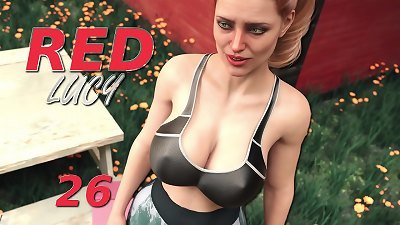 red LUCY #26 &bull; chesty cougar has some good tits in display
