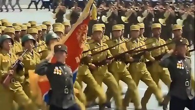 North Korea plumbing with his army with bee gees