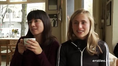 Ersties: fledgling lezzie duo enjoy molten cord On bang-out