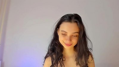 brown-haired damsel with chick figure and pierced nipples knows how to deepthroat a spunk-pump